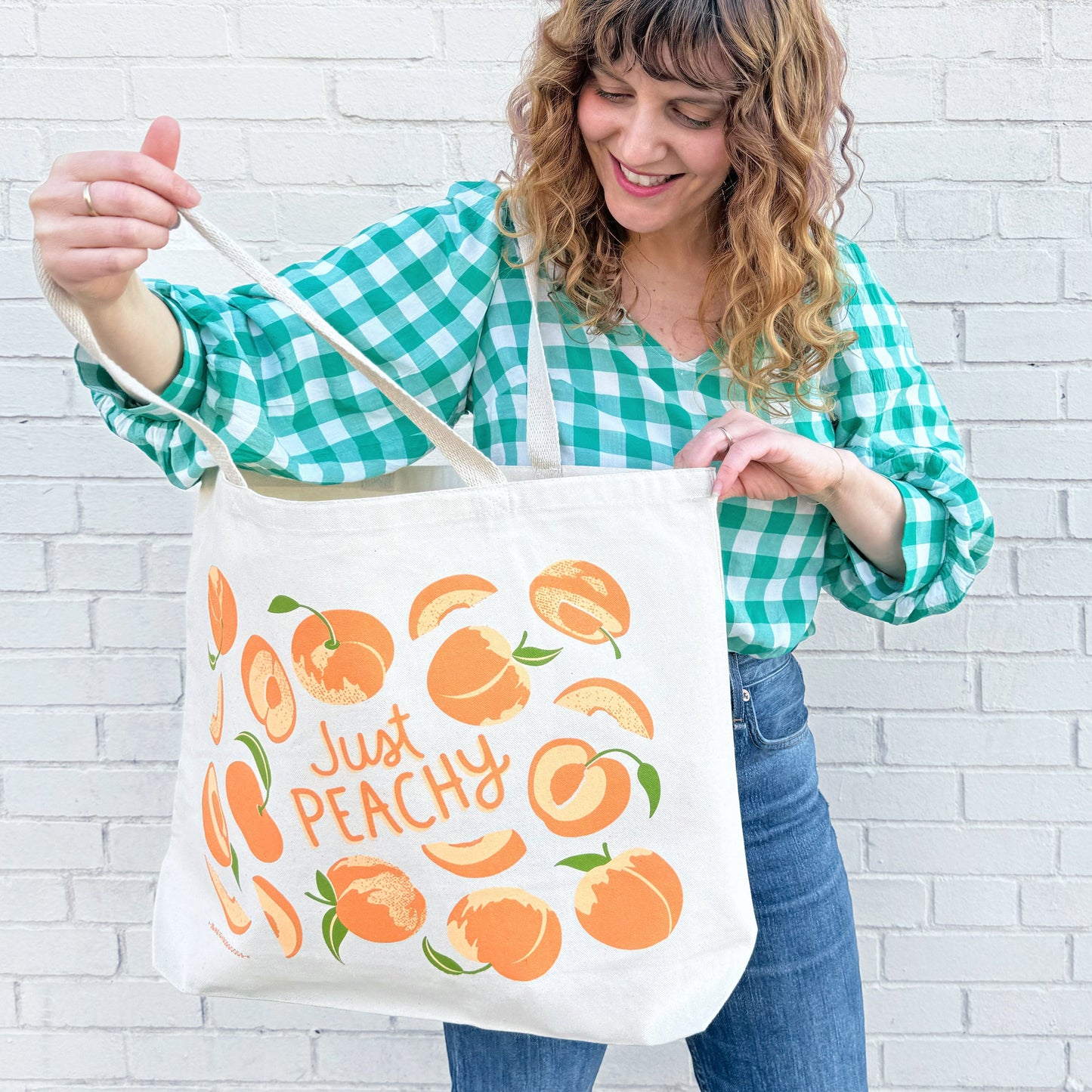 Peach Tote Bag