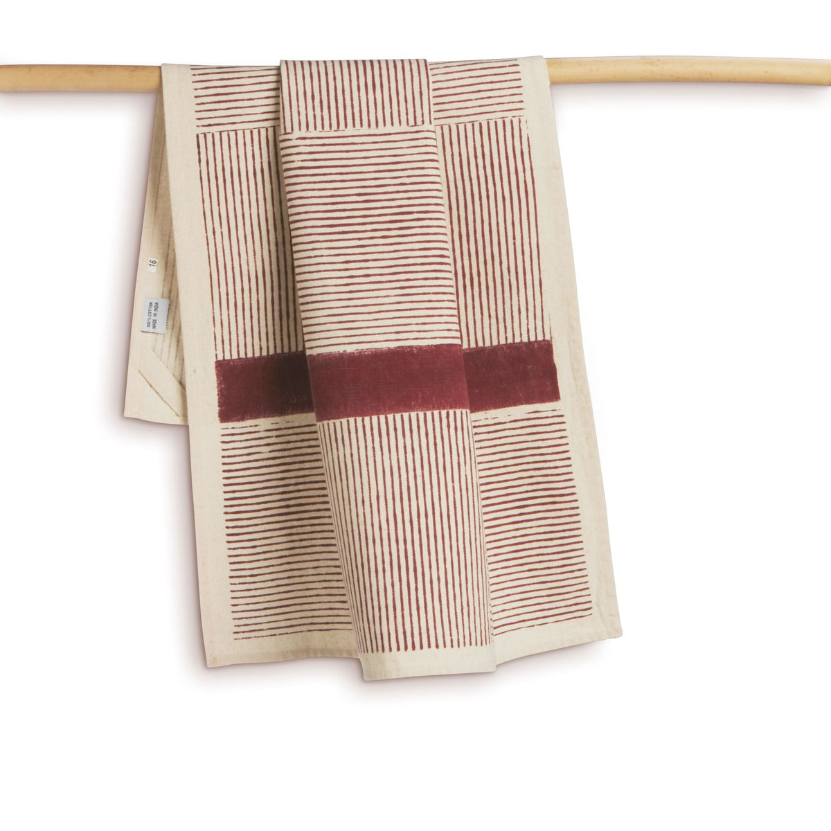 FEAST SLATE - Set of 2. Hand Block Printed Kitchen Towels - Cotton - Fair Trade - Artisan Made - Osadia Concept Store