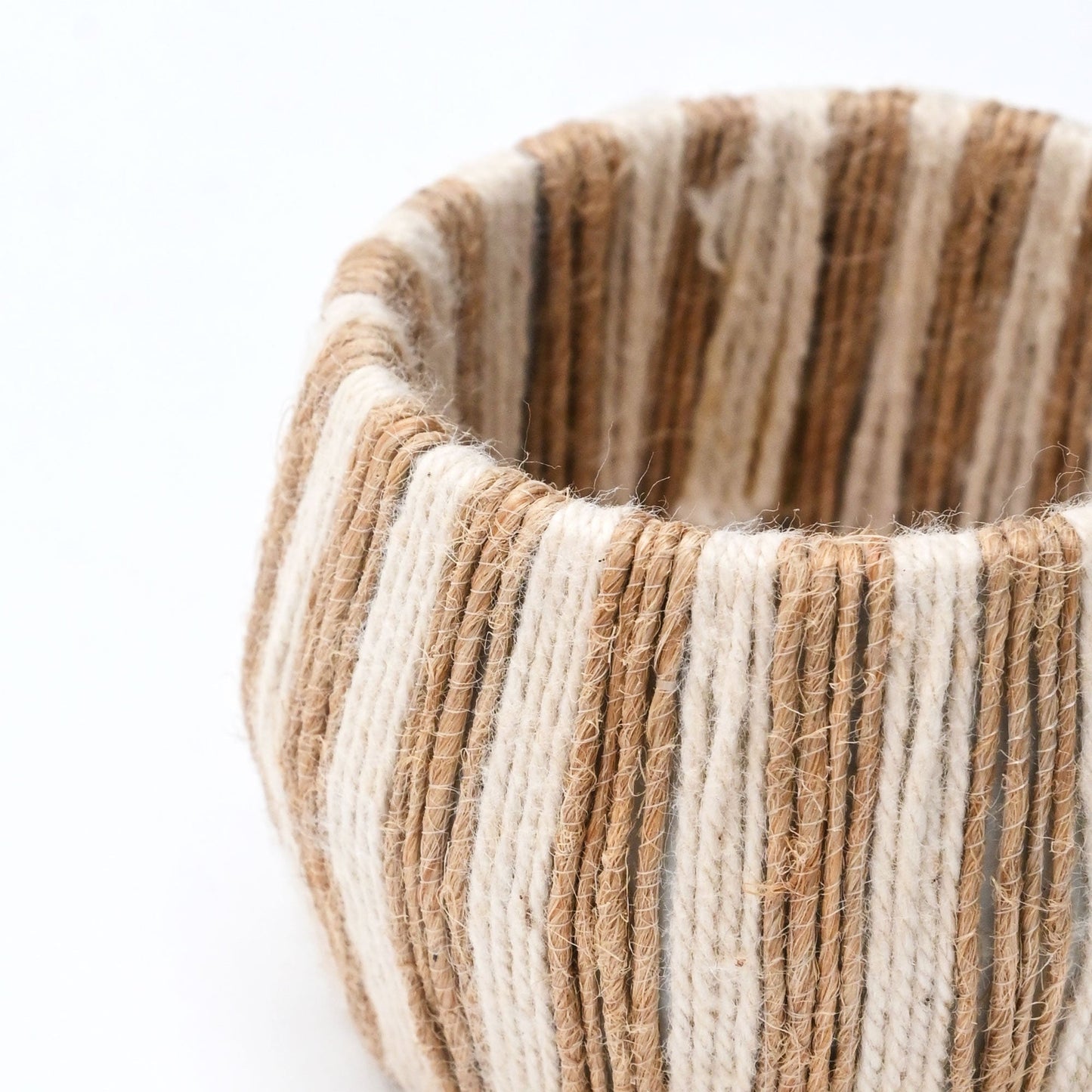 Thread Napkin Rings | Set of 4 | 100% Mango Wood | 1.57" dia