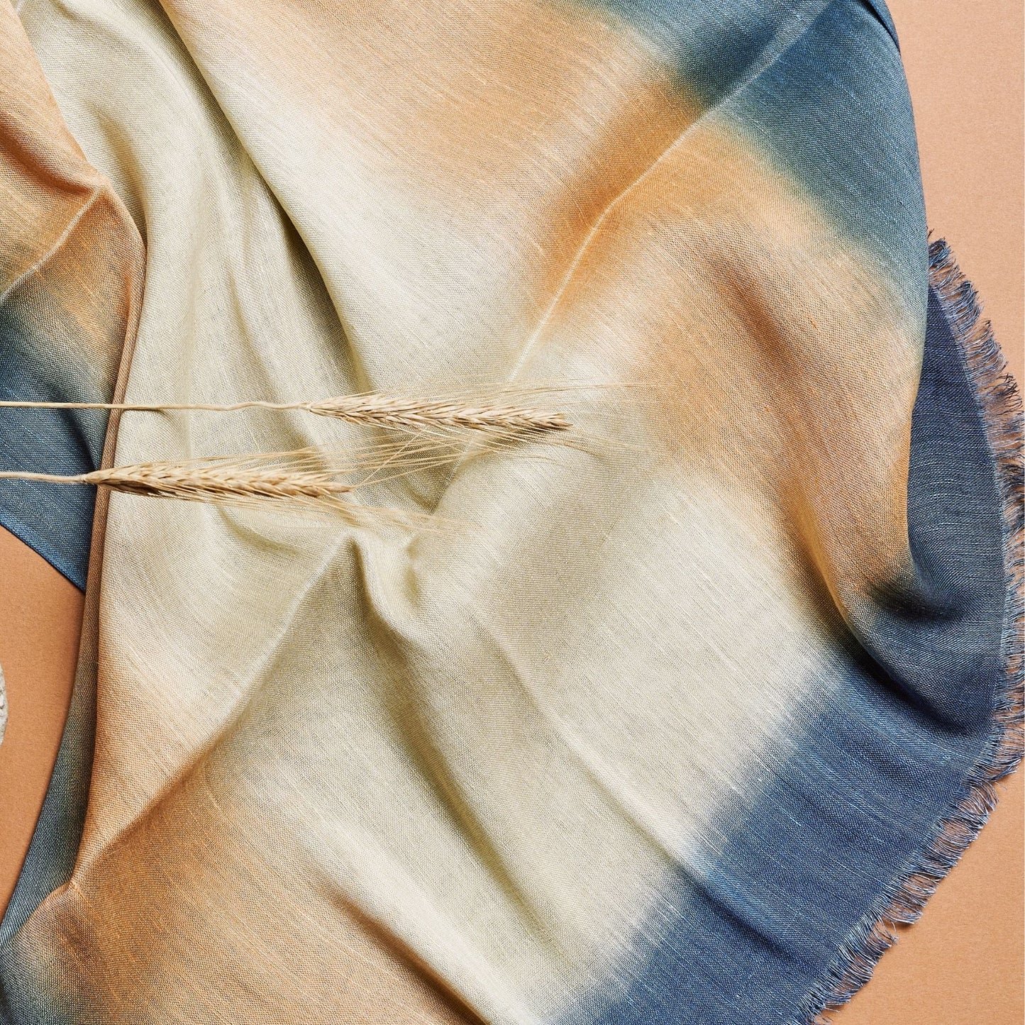 Oceana Beige Soft Linen Silk Handloom Scarf