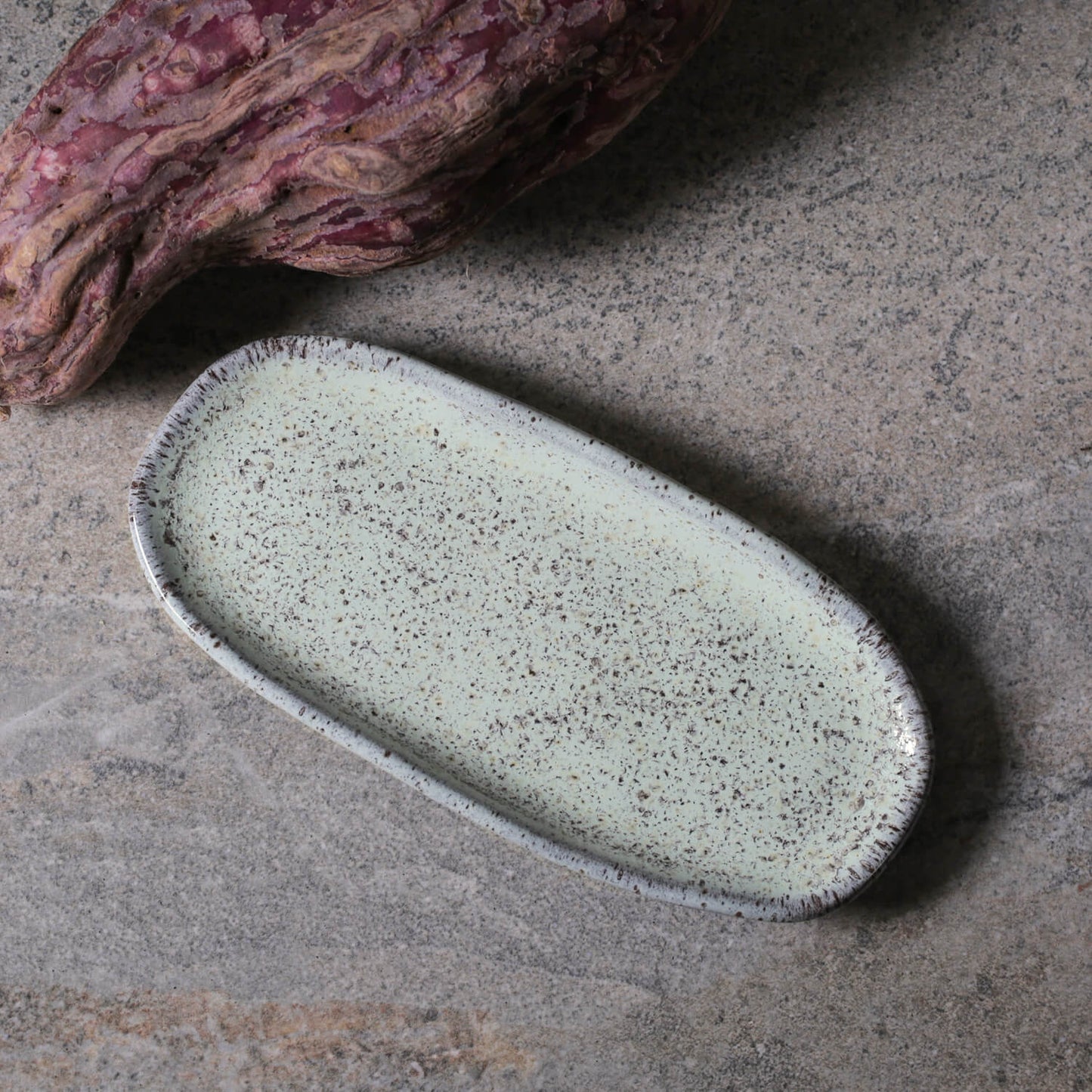 Shallow Organic Oval Platter Mini Set of 4