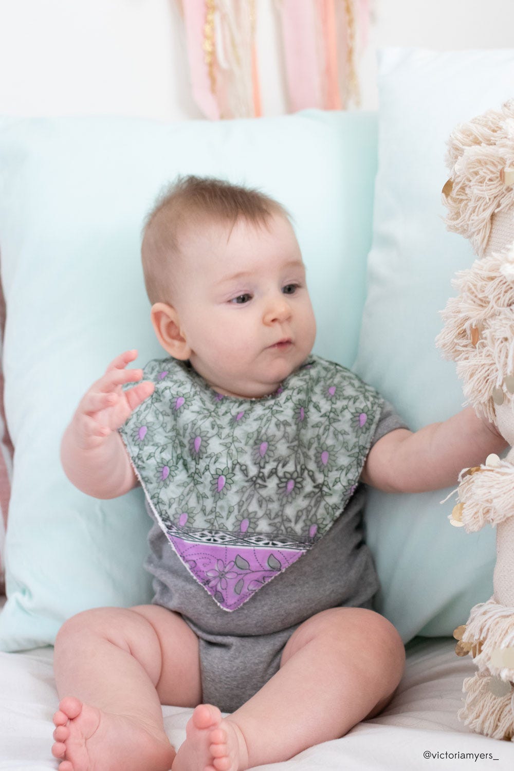 Upcycled Sari Baby Bibs