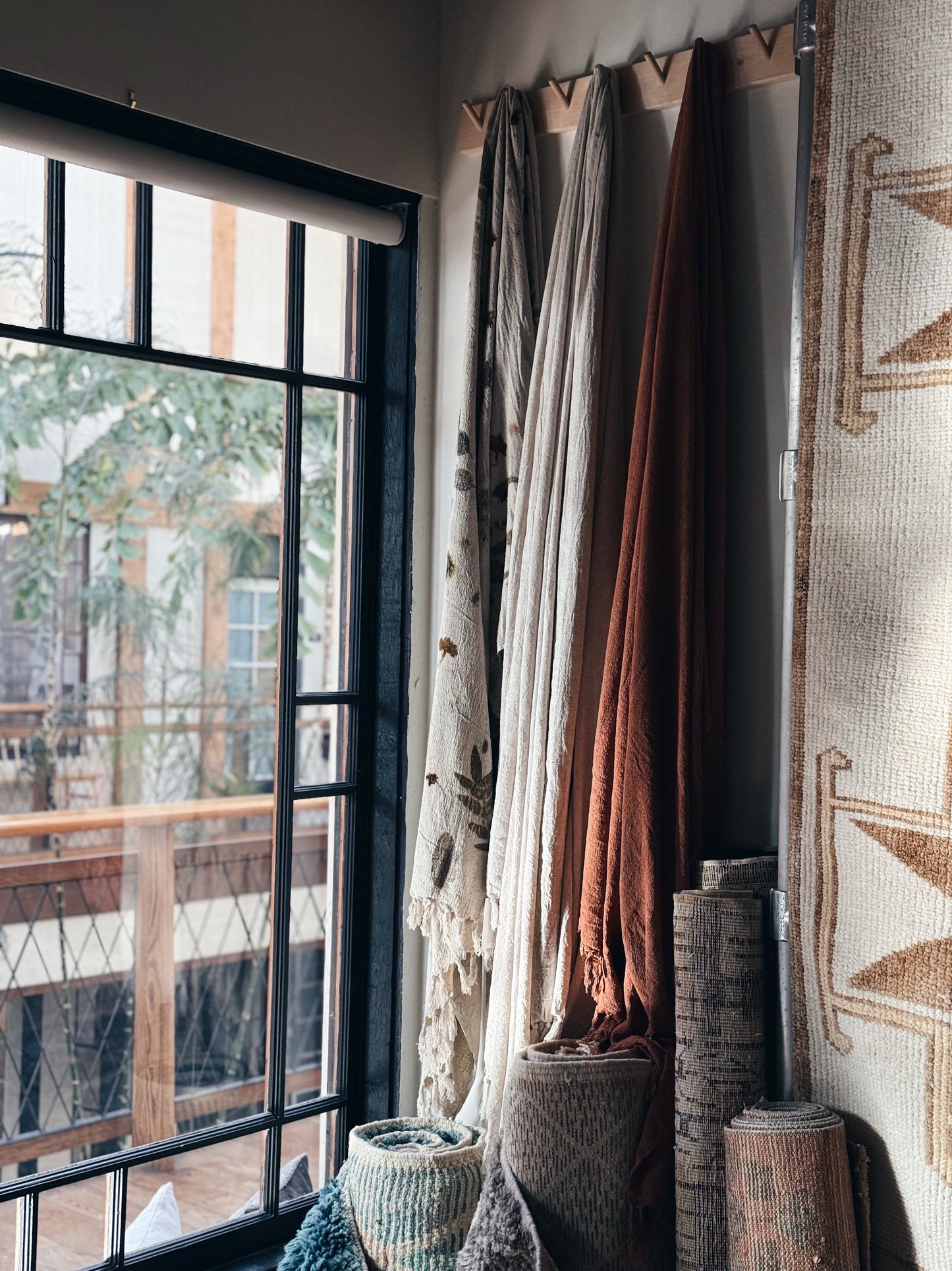 Extra Large Natural Linen Blanket