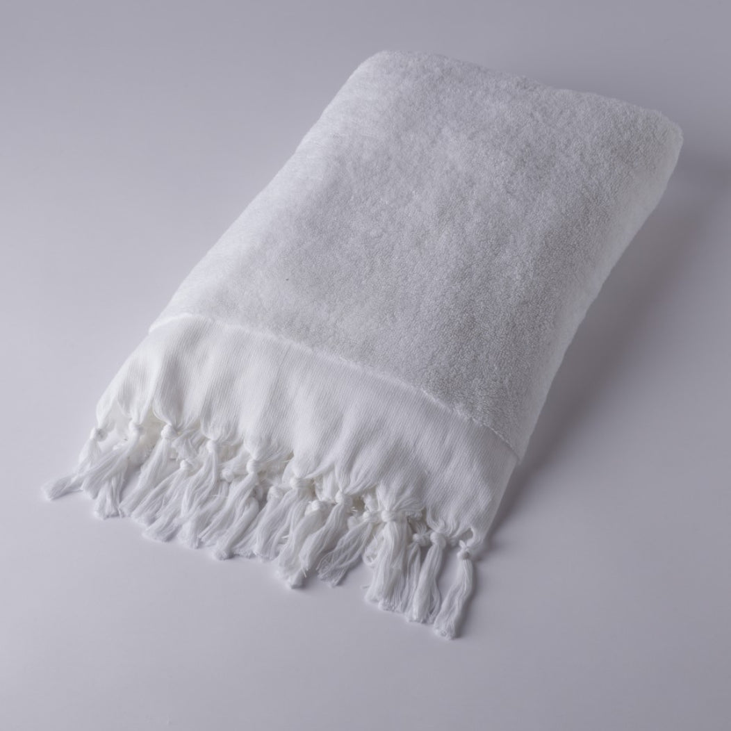 Plain Terry Bath Towel - White