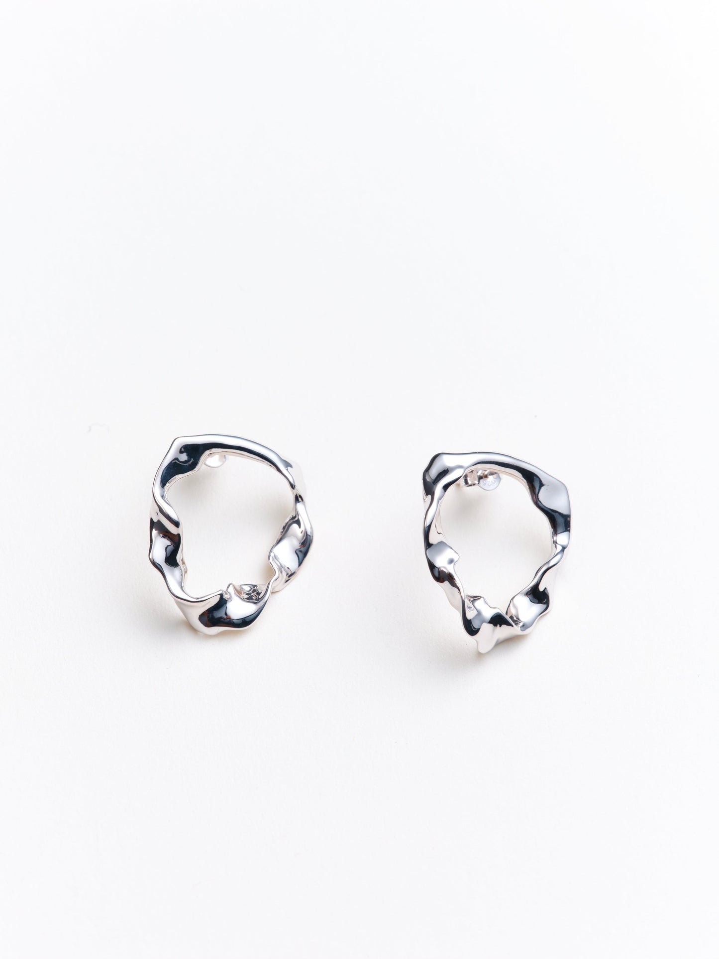 Nicola Beaten Round Earrings