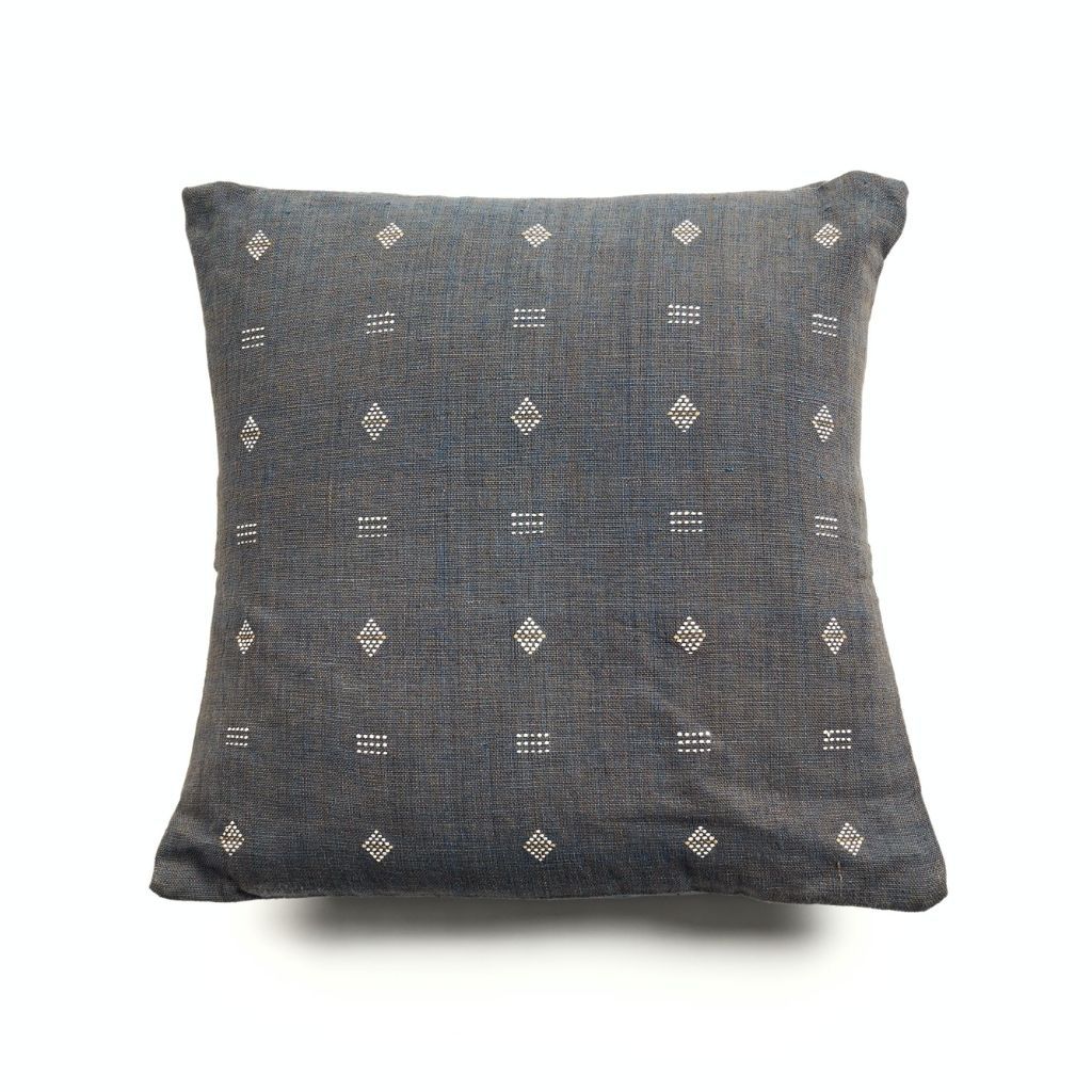 Nira Ochre Hand Spun Organic Cotton Handloom Pillow - Osadia Concept Store