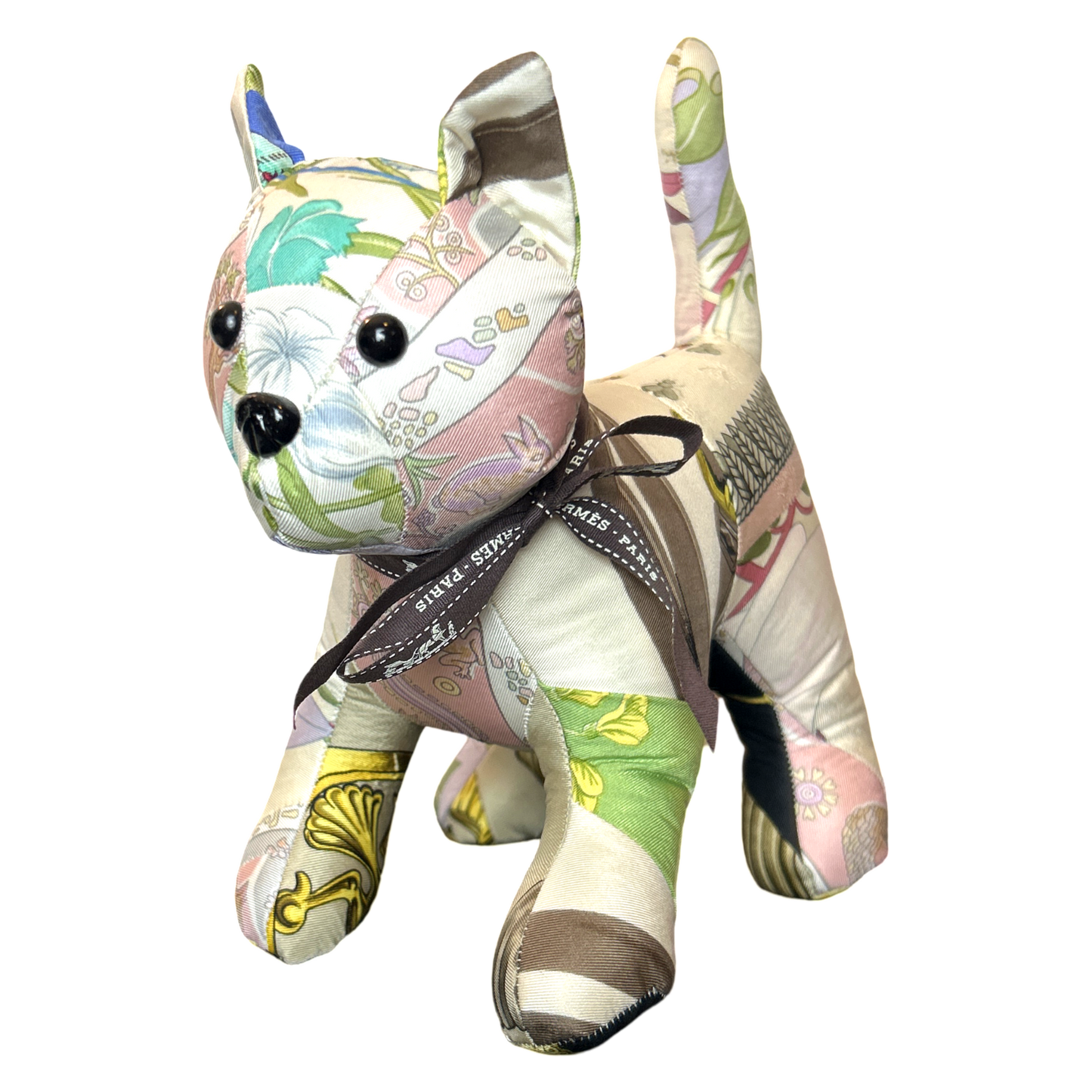 Vintage Silk Scarf Patchwork Kitten