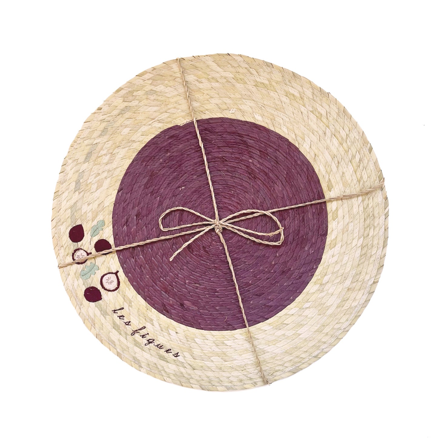 S/2 Palm Double Sided Placemat with Embroidery - Les Figues