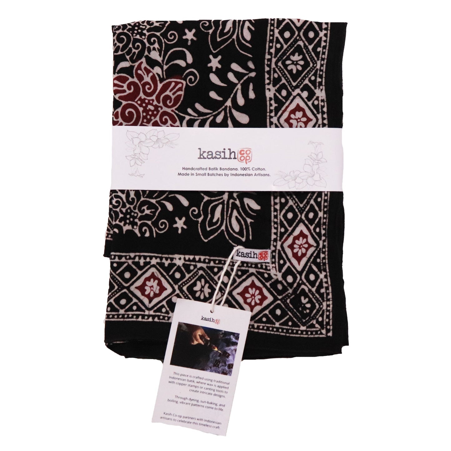 Large 39" Hand Dyed Batik Bandana - Star