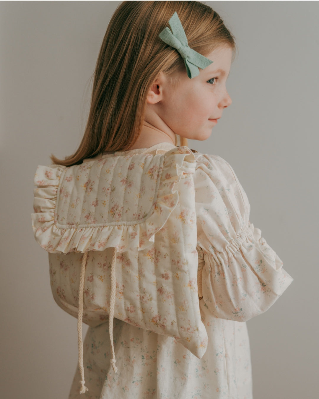 The Eloise Ruffle Backpack- Spring Petals