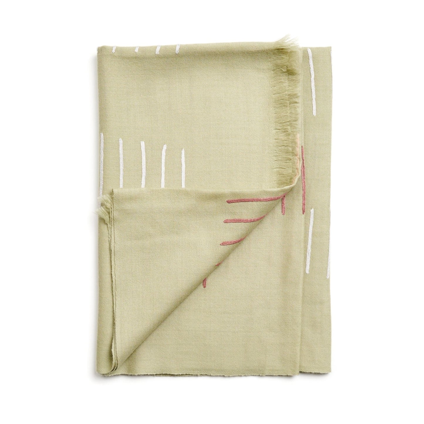 Maple Beige Handwoven Hand Embroidered Classic Scarf