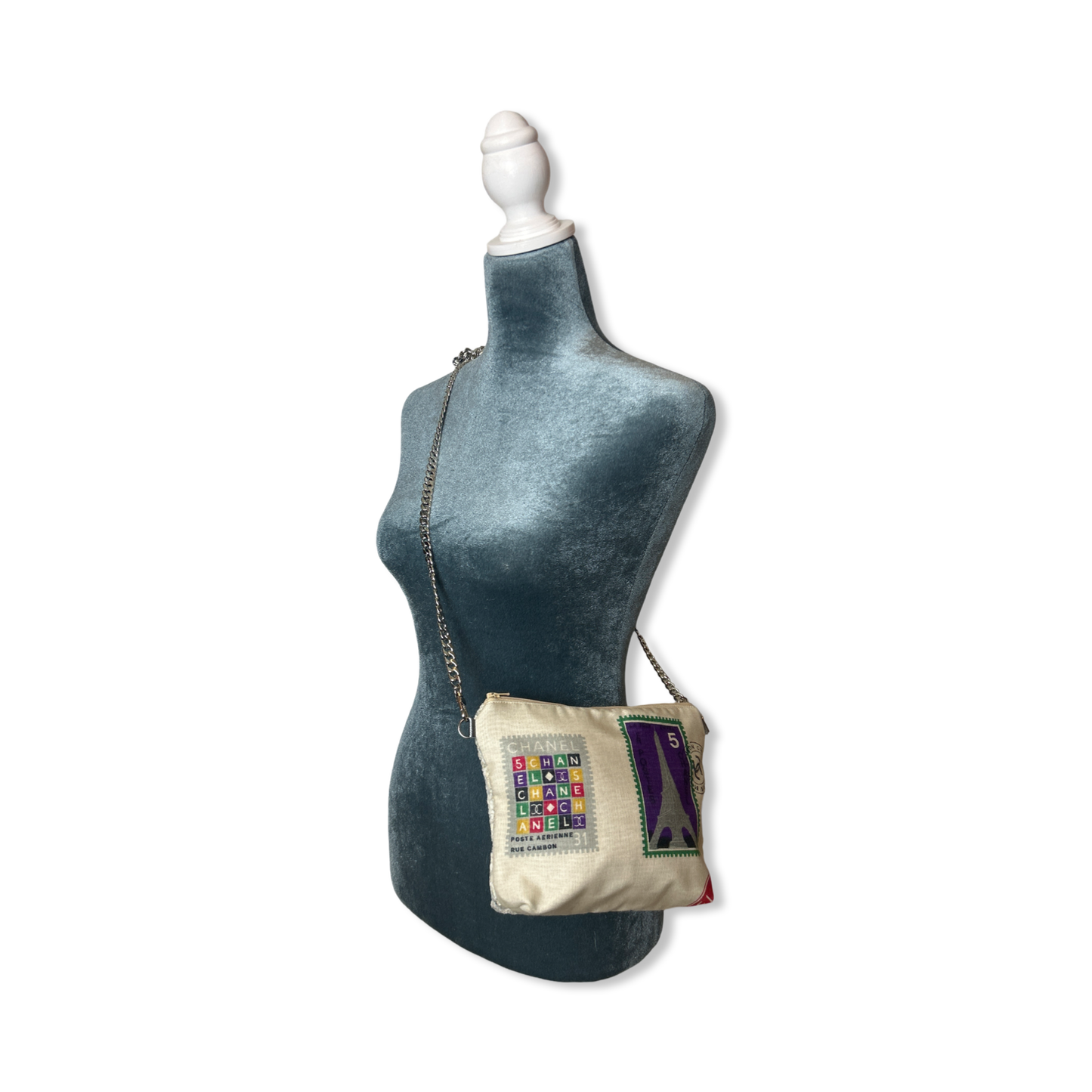 Stamps of the World Vintage Scarf Crossbody Bag