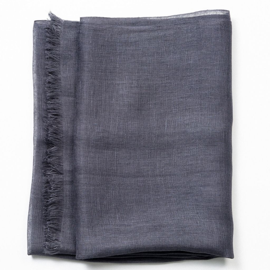 Soya Green Hand Woven Linen Scarf