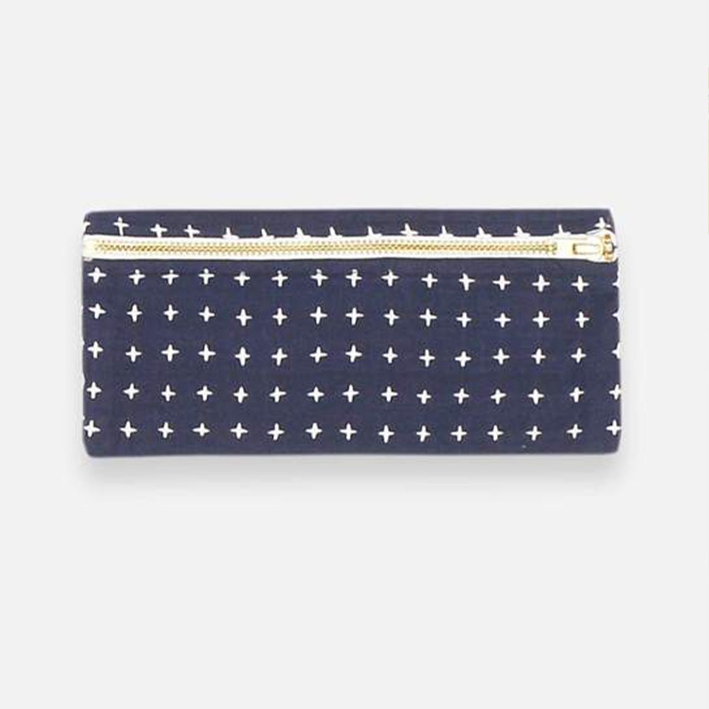 Pencil Case | Navy Cross-Stitch