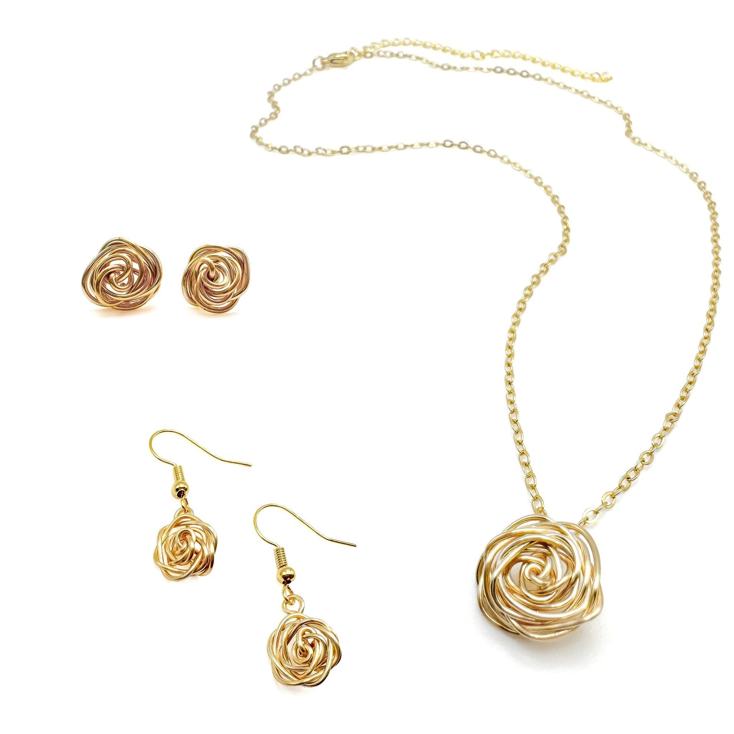 Rosette gold earrings - Osadia Concept Store