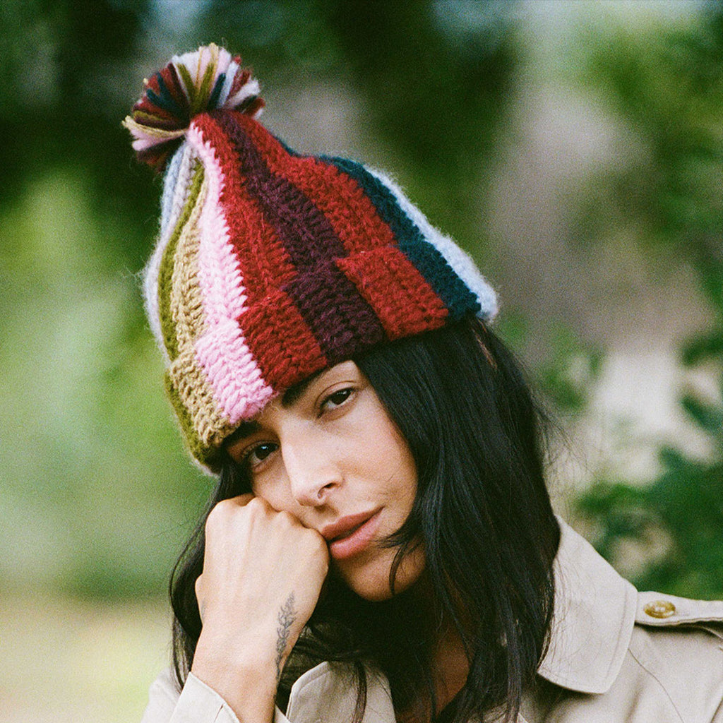 Alpaca Beanie - Mom's Rainbow