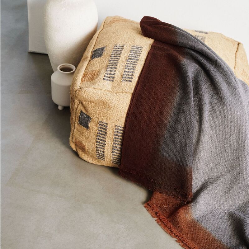 Simply Taupe Brown Gray Hand Spun Merino Handloom Throw
