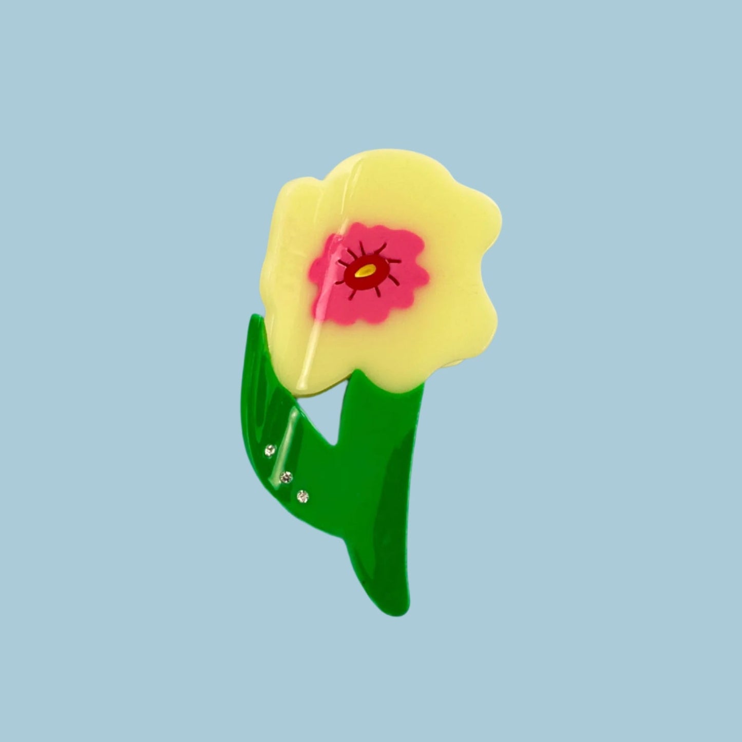 Neon Yellow Flower Hair Claw - Osadia Concept Store