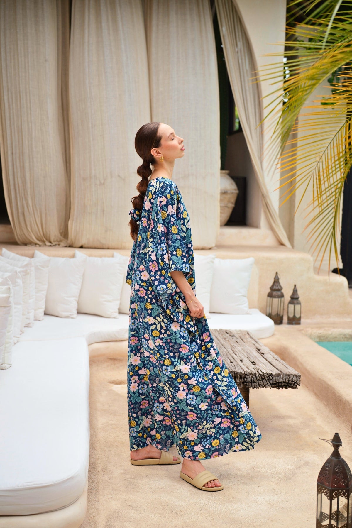Oaklynn Kaftan Dress in Botanical - Osadia Concept Store
