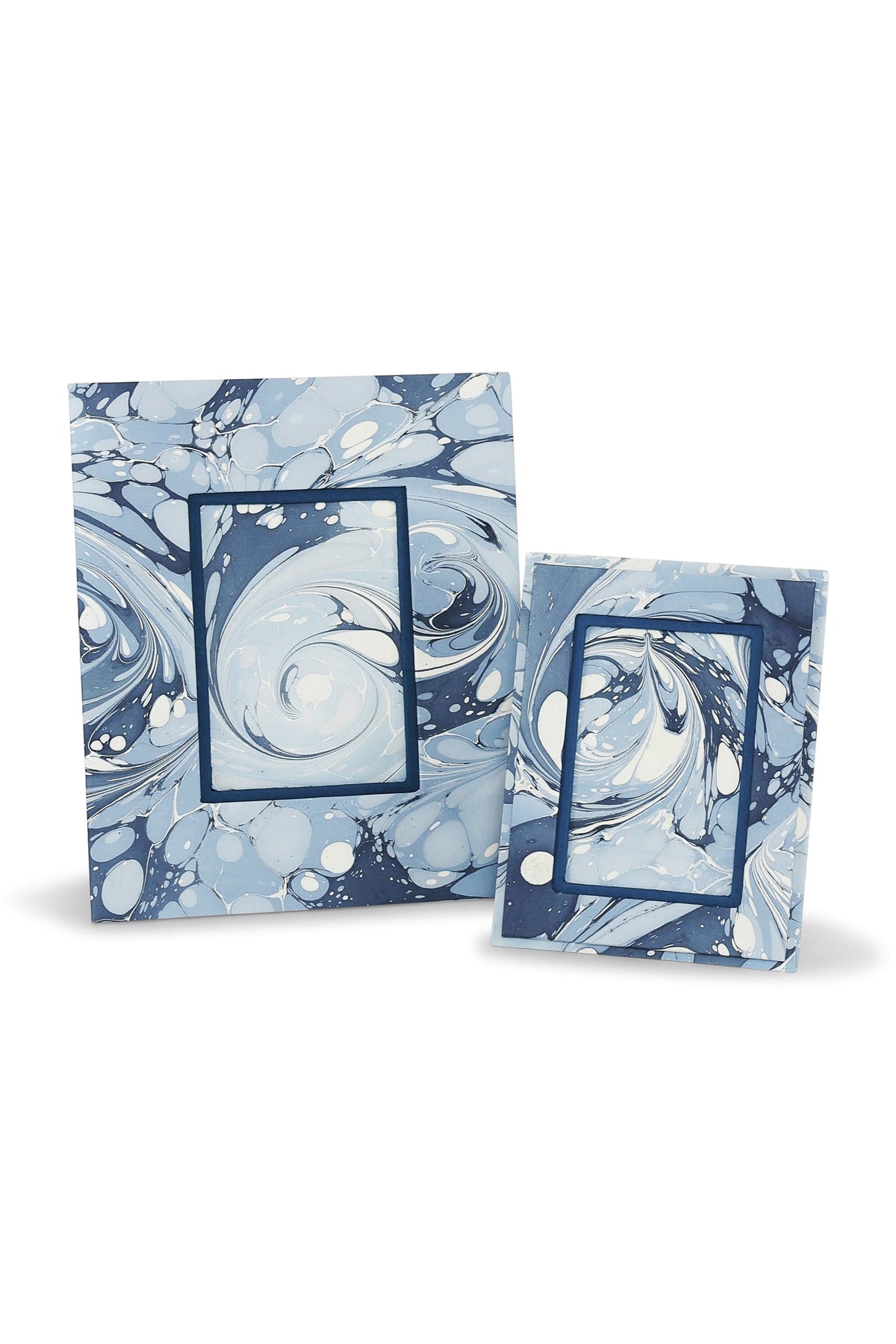 Hand-Marbled Picture Frame in Ocean Wave, 4x6