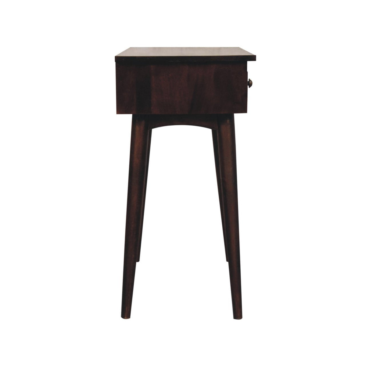 Solid Wood California Walnut Hallway 2-Drawer Console Table