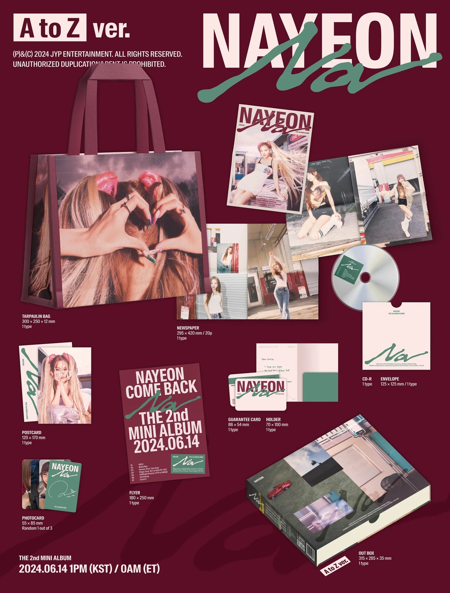 Twice Nayeon 2nd Mini Album - Na (Limited Edition A To Z Ver)