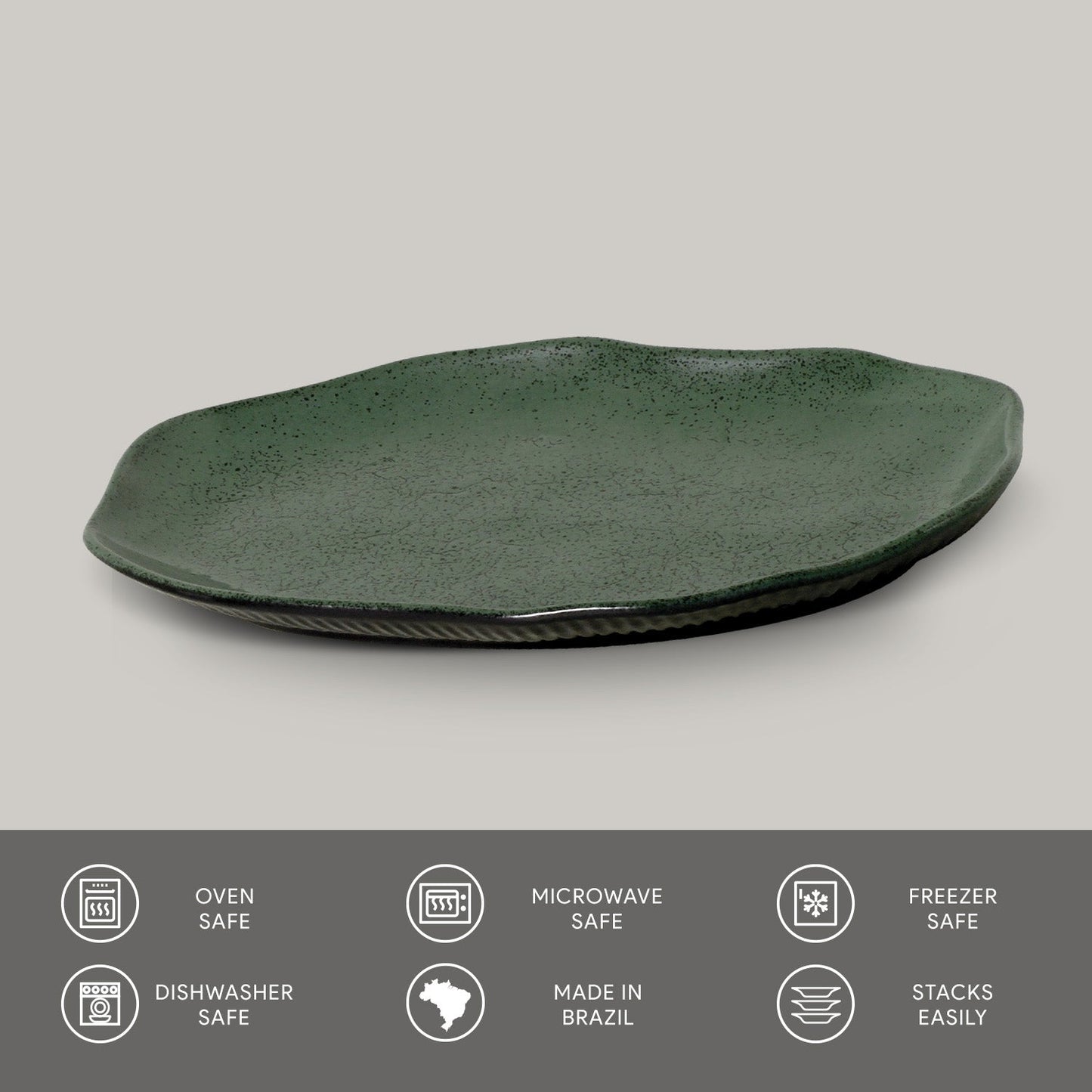Shallow Bio Oval Platter Medium Set of 4