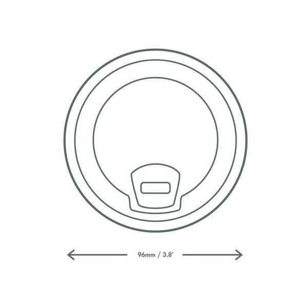 Vegware 96-Series PLA Flat Sipping Lid with Cap, Clear (QTY 1000), SKU C96F-SP