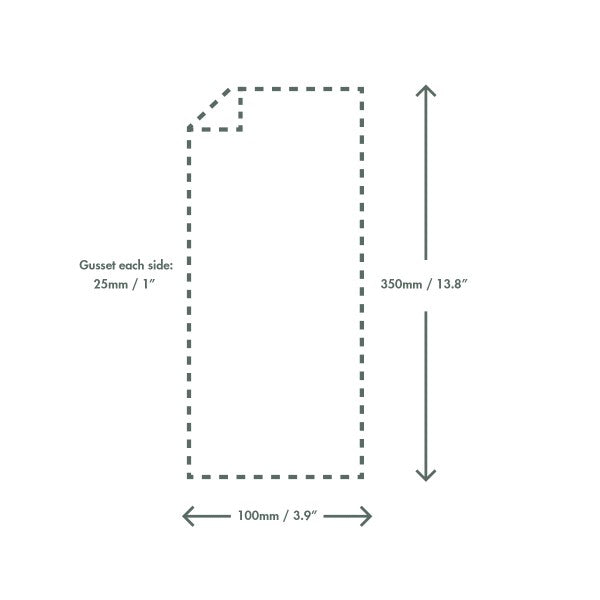 Vegware Compostable NatureFlex Clear Baguette Bag, 4 × 2 × 14 in (QTY 1000), SKU VGN4