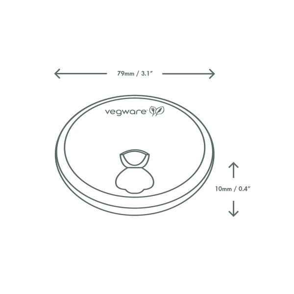 Vegware 79-Series paper hot cup lid (QTY:1000)