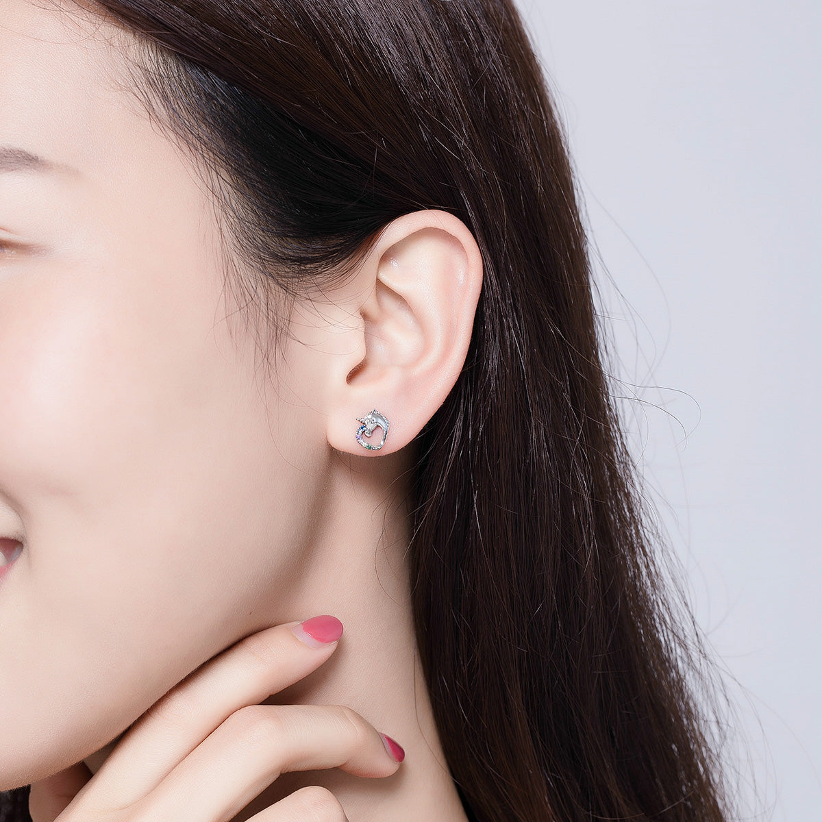 925 Sterling Silver Earrings with Oxidized Finish and Pavé Setting
