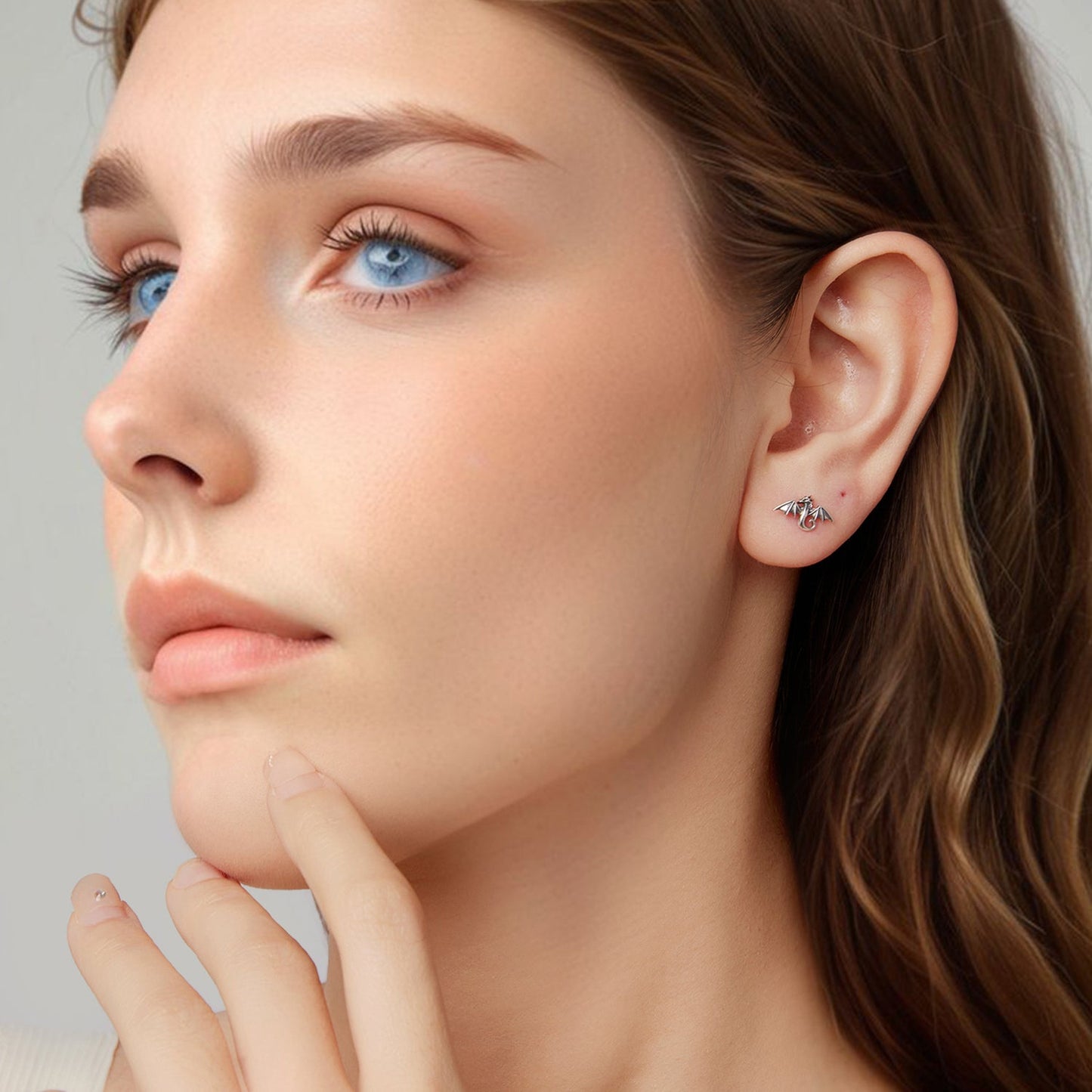 925 Sterling Silver Earrings with Oxidized Finish, 0.7*1.1cm