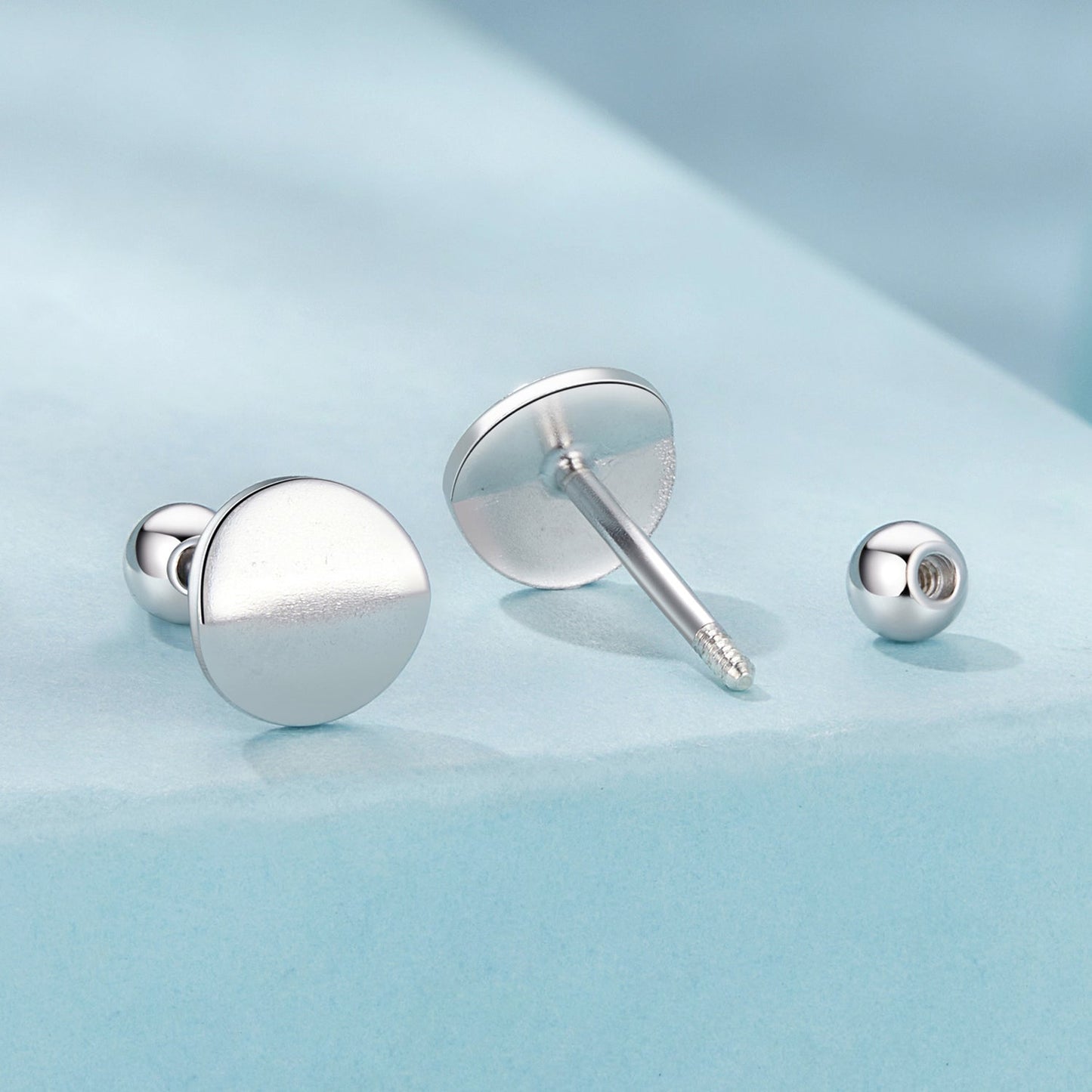 925 Sterling Silver + White Gold Plated Earrings