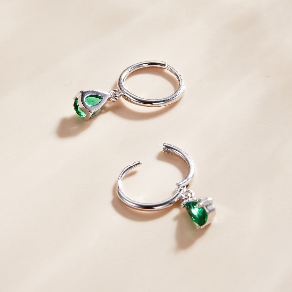 925 Sterling Silver Earrings with Pavé Setting CZ