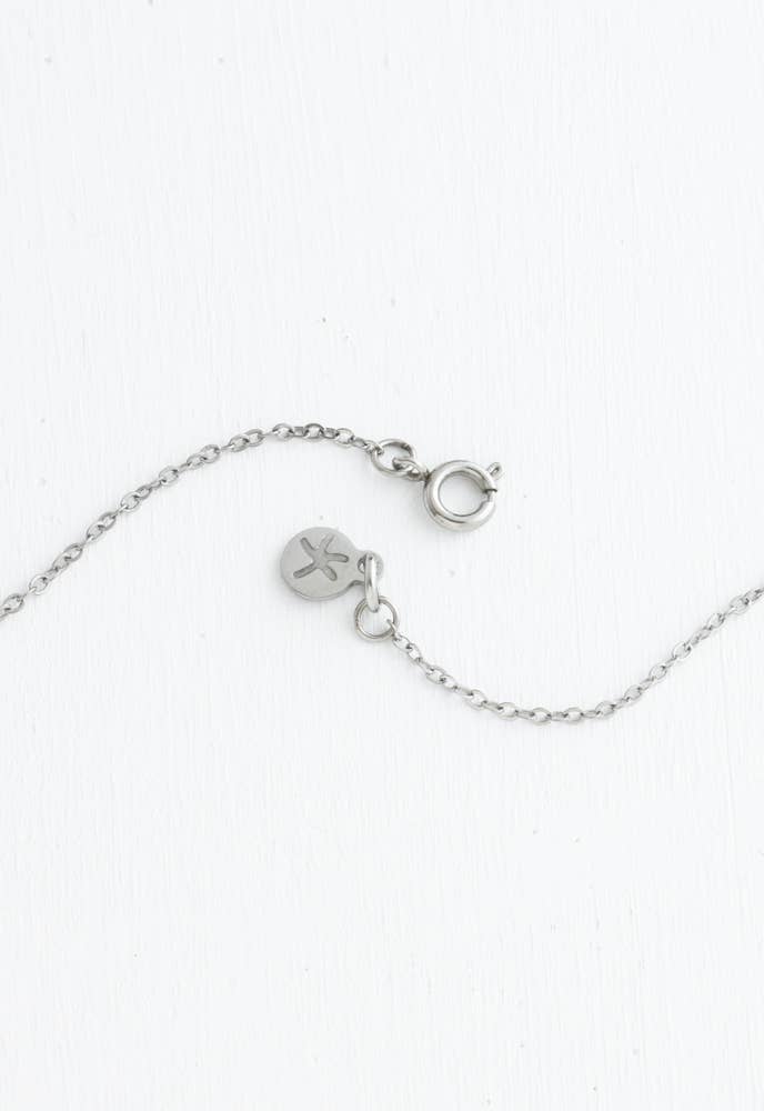 Layla Silver Cross Bar Necklace