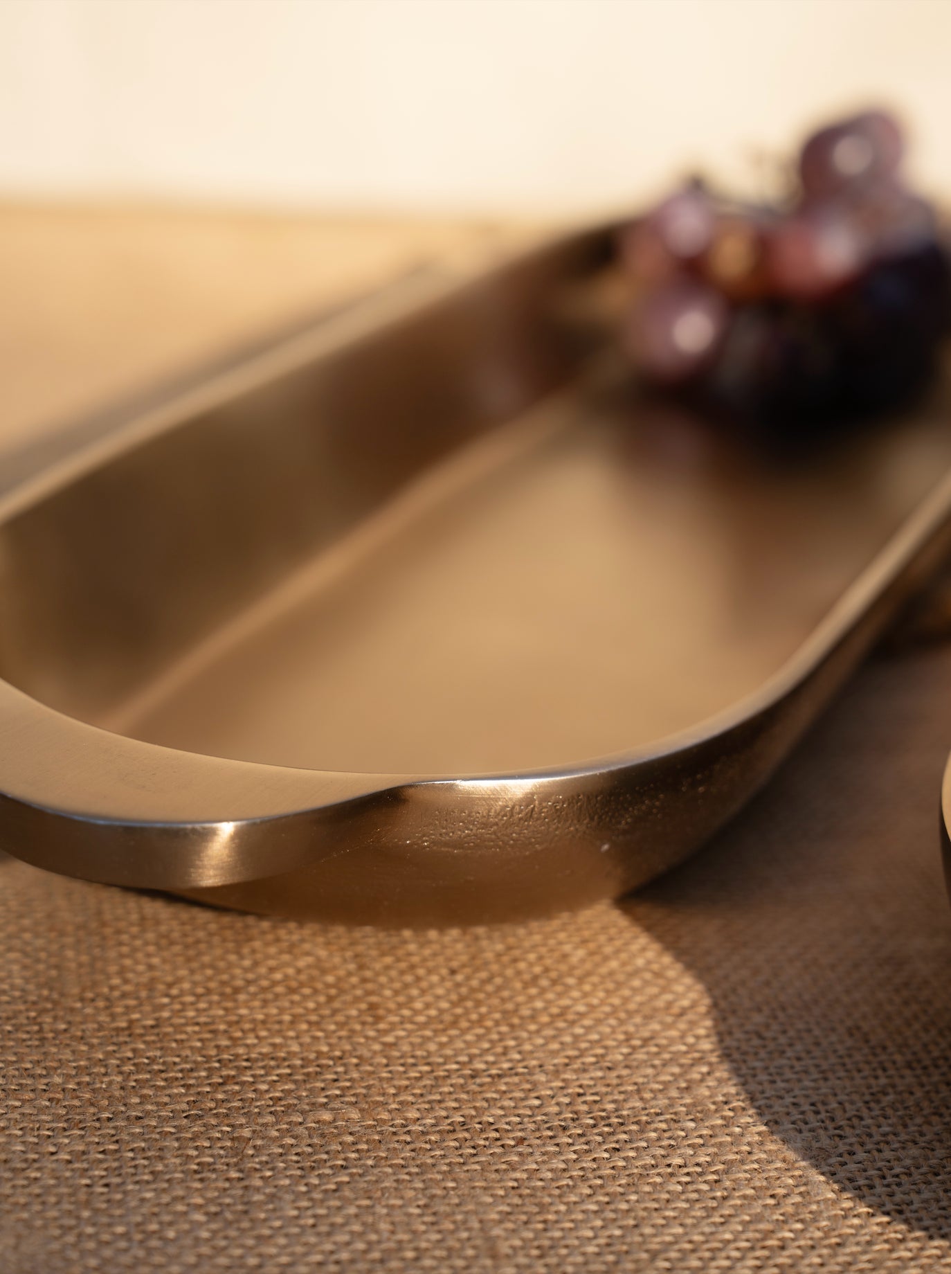 Antique Brass Long Trays Set of 2