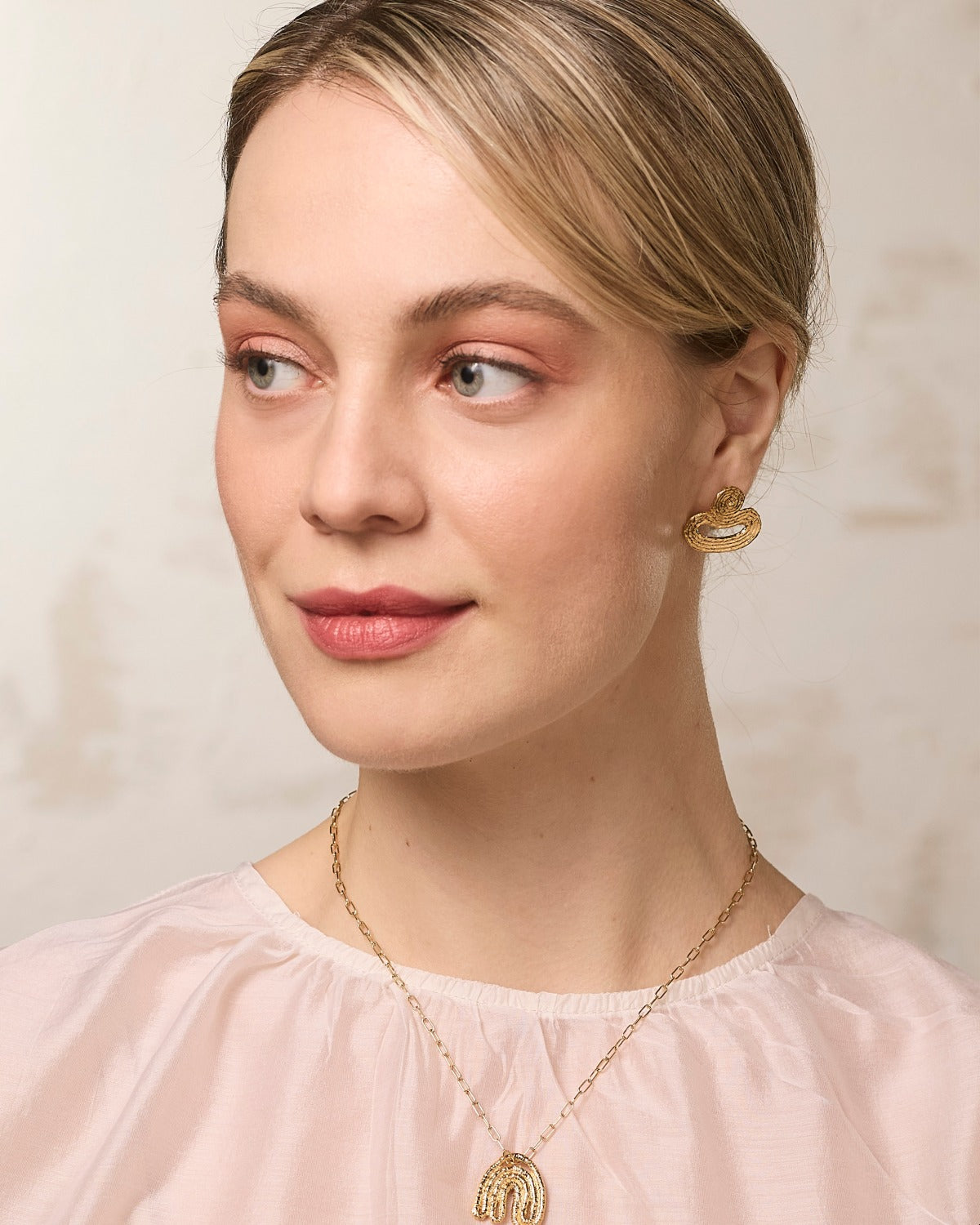 Leaf Pendant - 14K Gold Plate