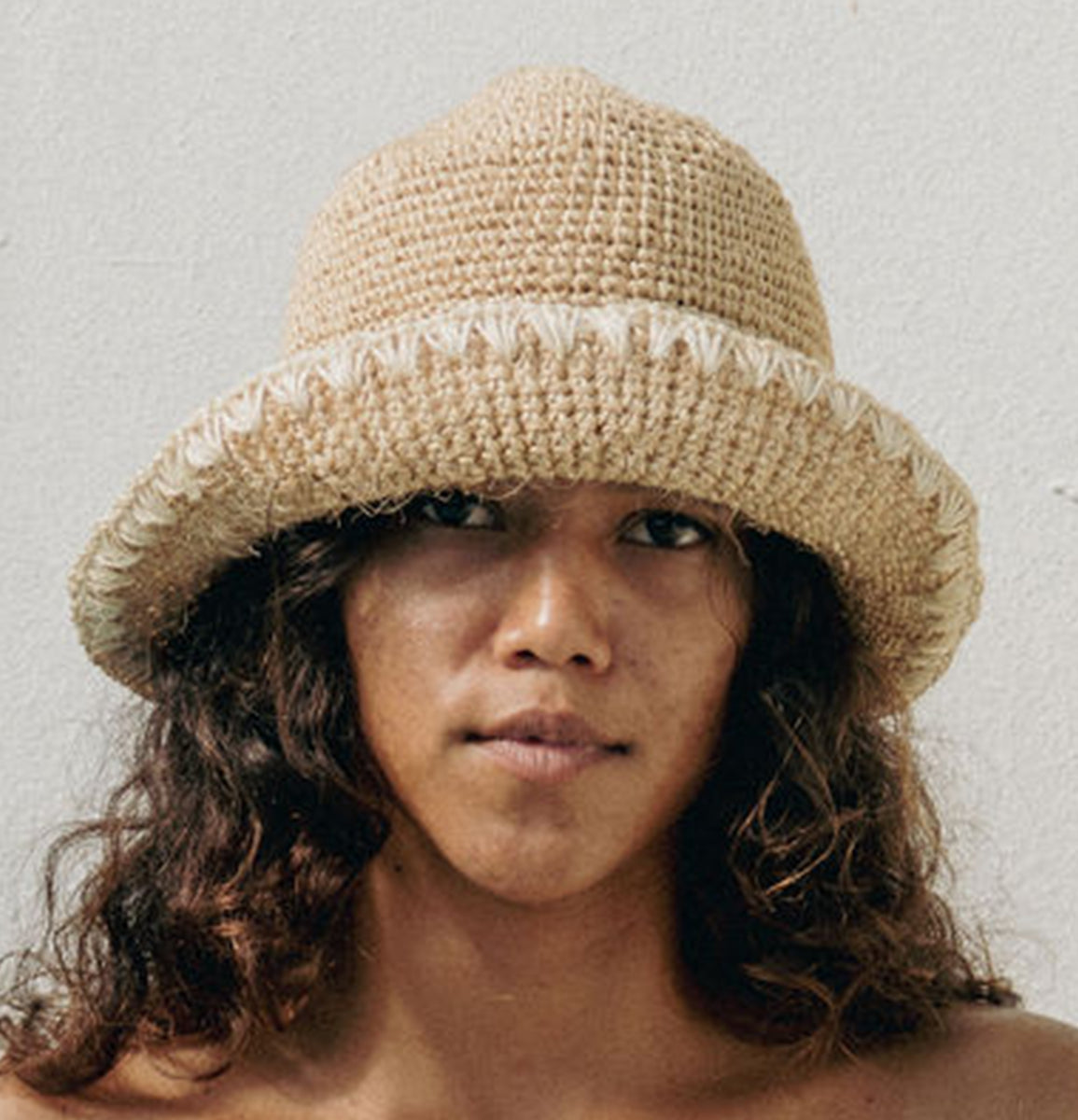 Summer Bucket Hat - Trimmed Natural