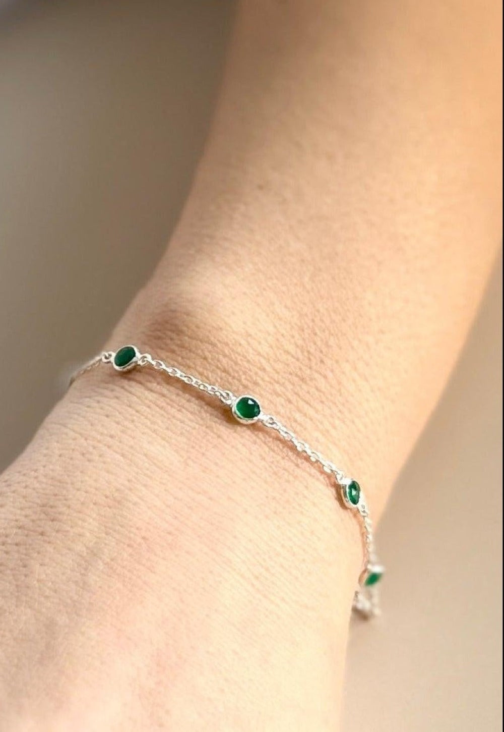 May Birthstone Bracelet — Emerald