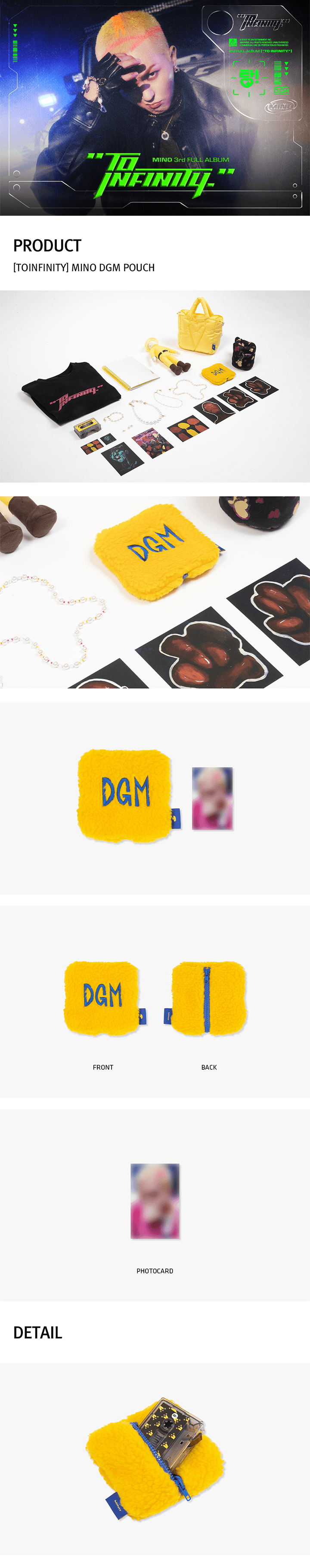 Winner Song Mino - Toinfinity 3rd Full Album Official MD Dgm Pouch