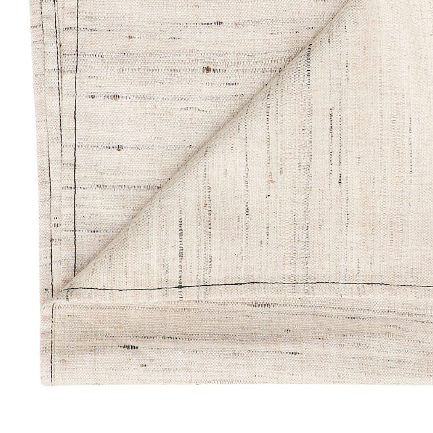 Kora Off White Peace Silk Handloom Napkin ( set of 4 )