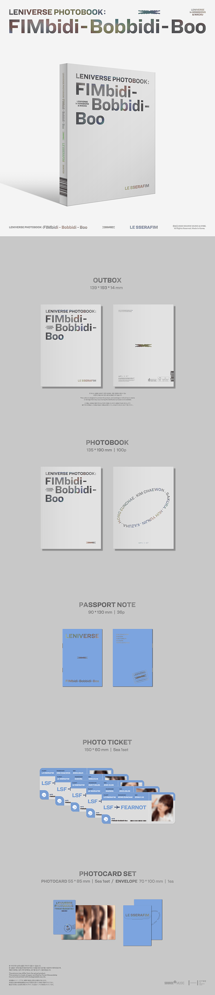 LE SSERAFIM - Leniverse Photobook Fimbidi-Bobbidi-Boo