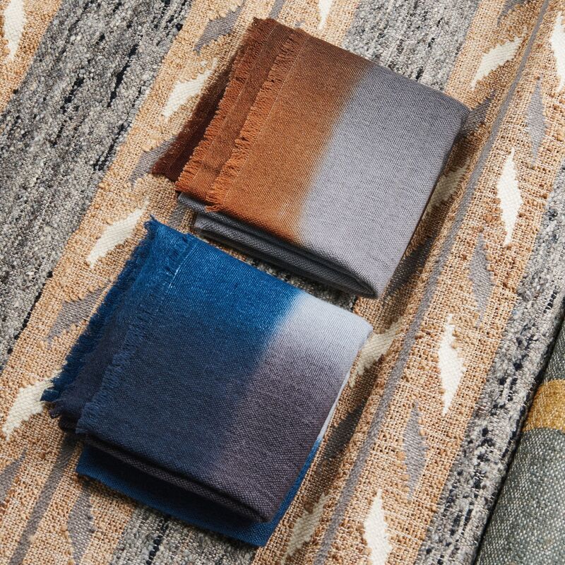 Moonstruck Blue Gray Handloom Handspun Merino Throw - Osadia Concept Store