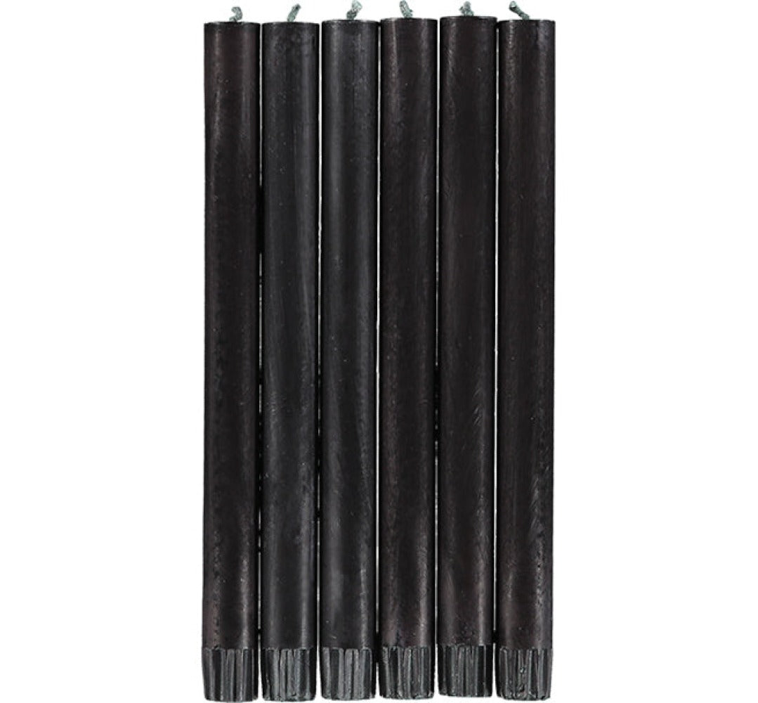 S/25 Jet Black Dinner Candles