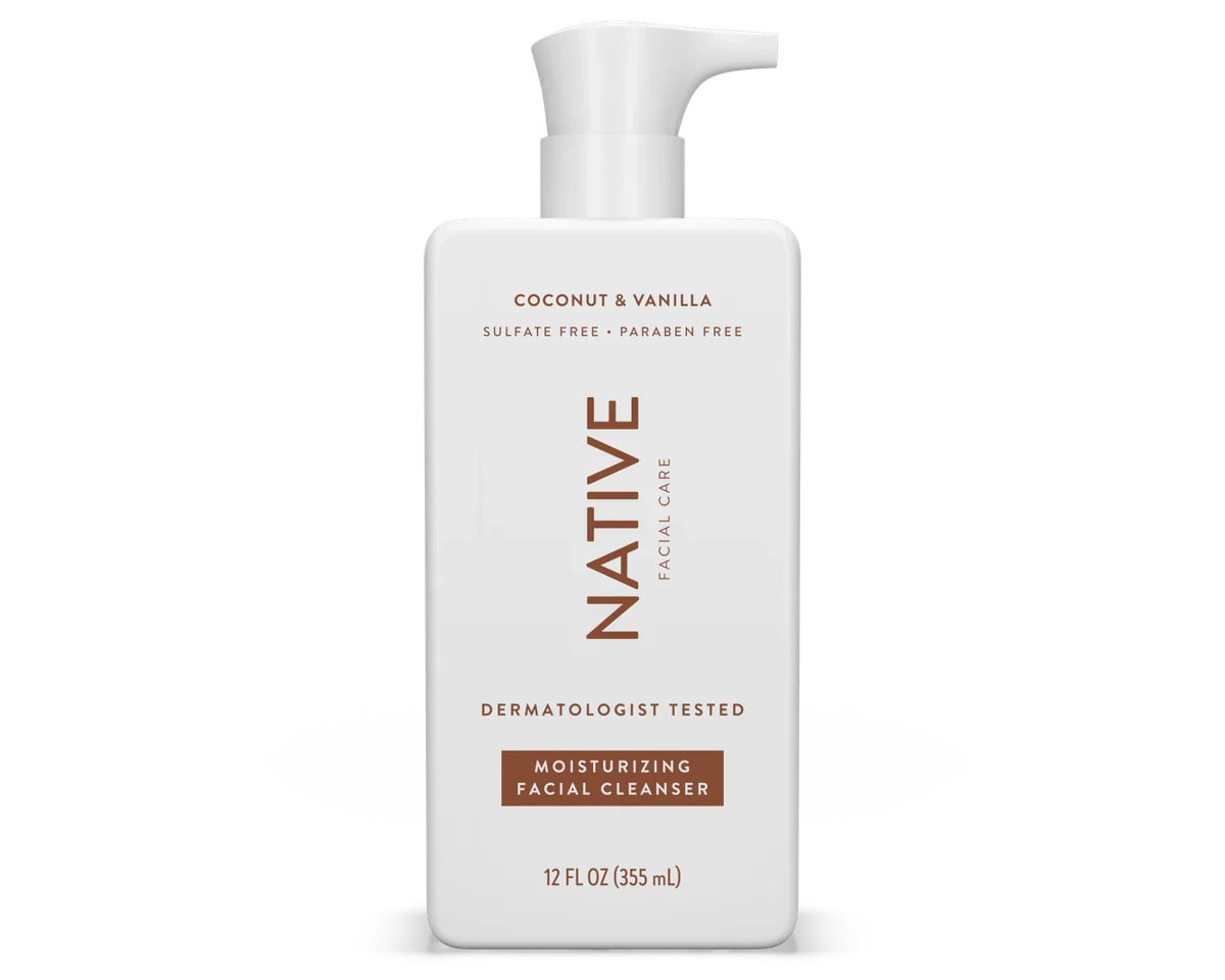 Native Moisturizing Facial Cleanser COCONUT & VANILLA 12 fl oz - New