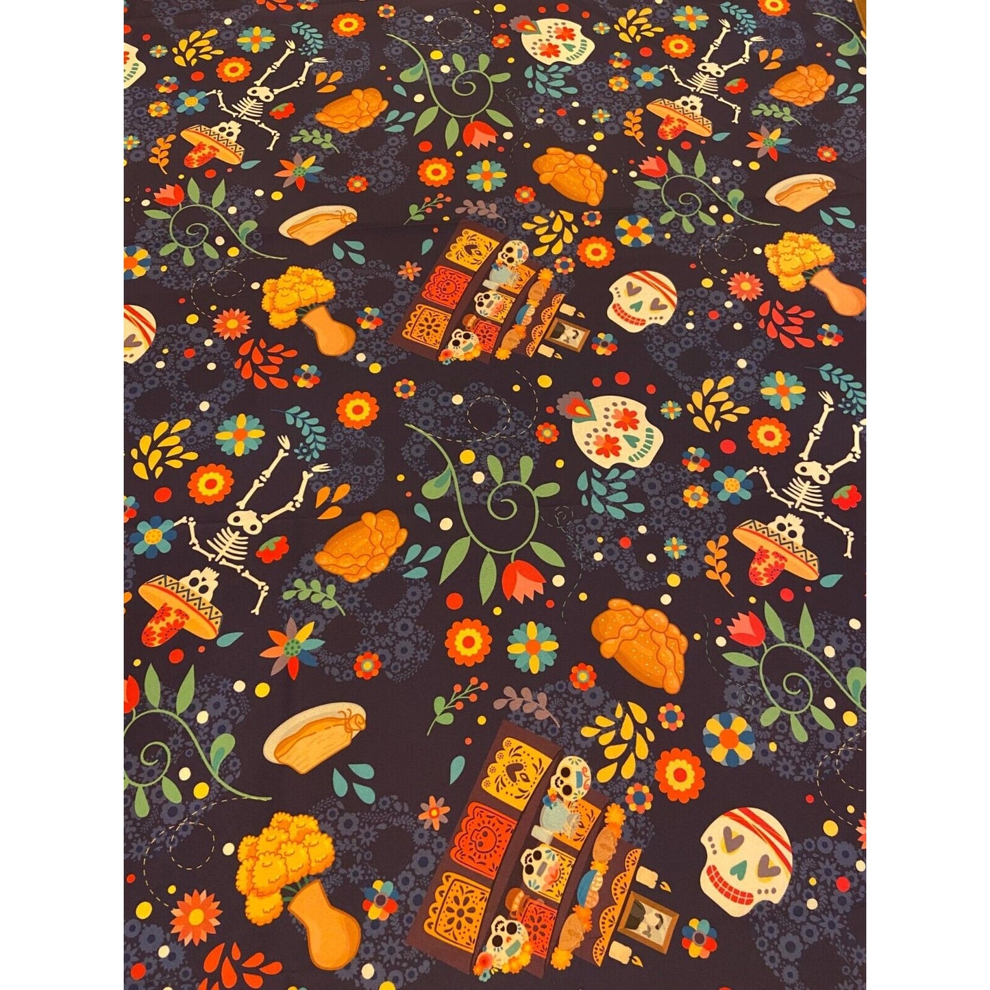 Osadia Handmade Pan de Muerto Purple Tablecloth - Osadia Concept Store