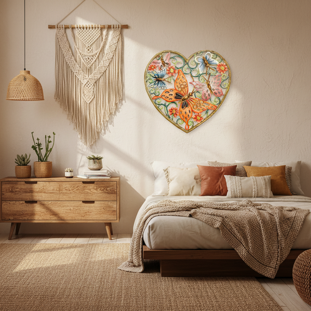 Painted Butterfly Heart