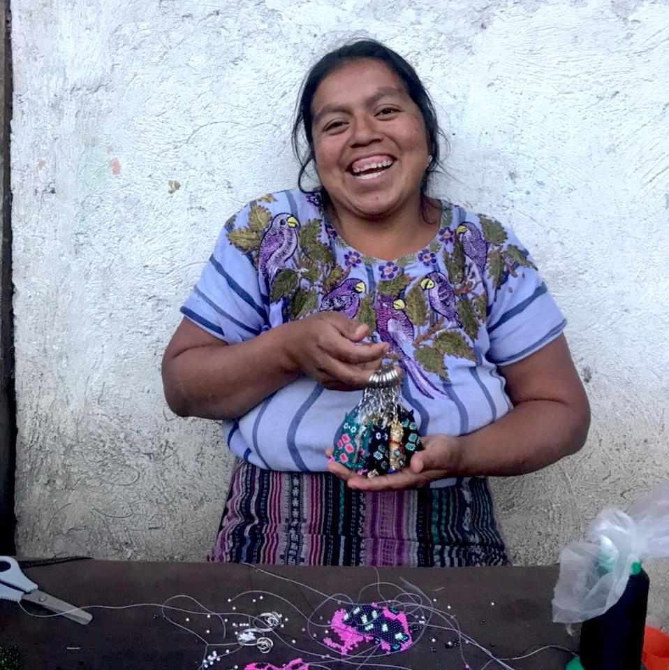 Fish Seed Bead Keychain - Mexico