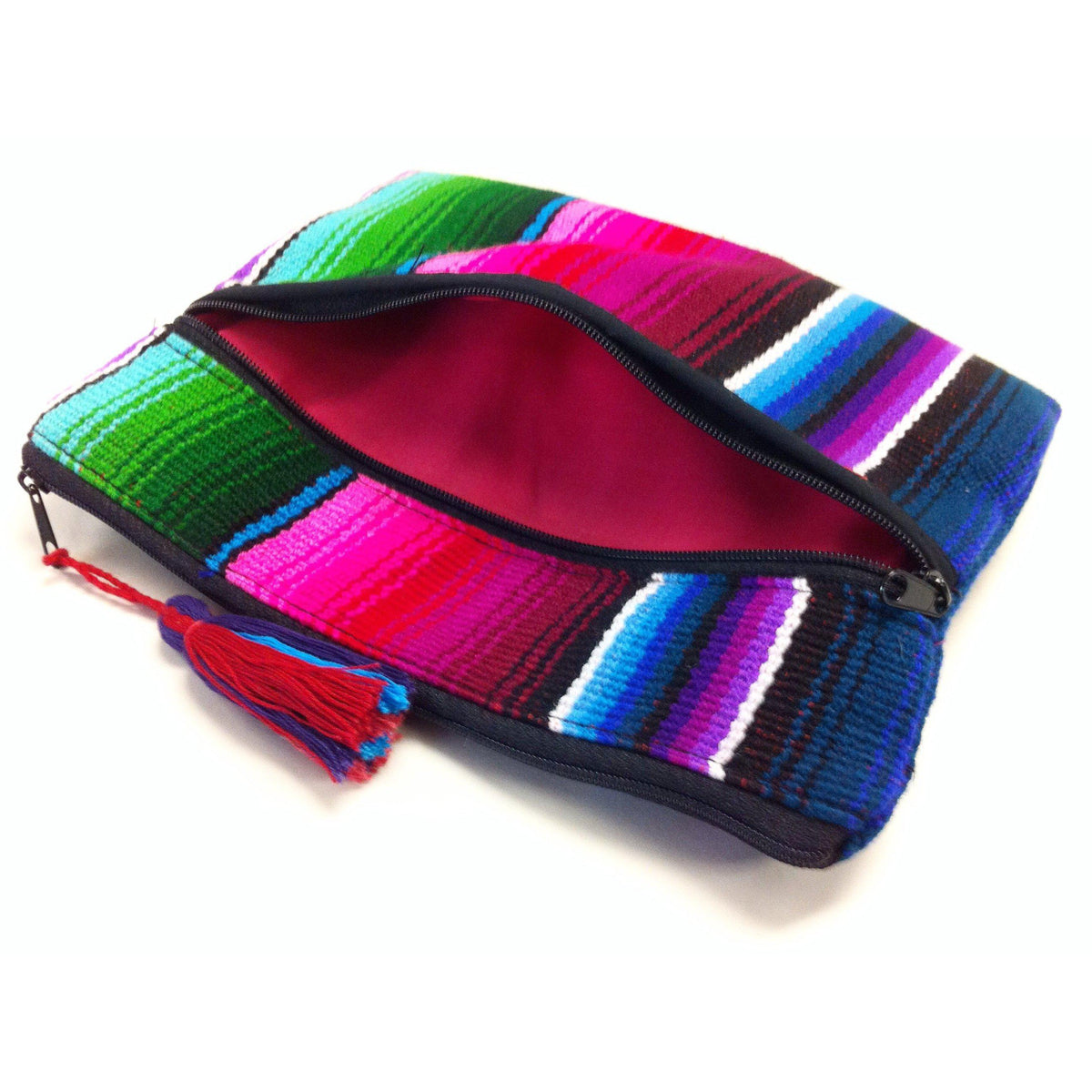 Hacienda Sarape Striped Multicolor Clutch - Guatemala
