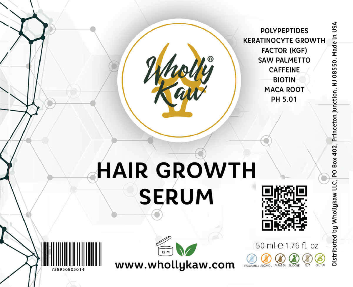 Hair Growth Serum - Polypeptides, Caffeine, Biotin, Keratinocyte Growth Factors